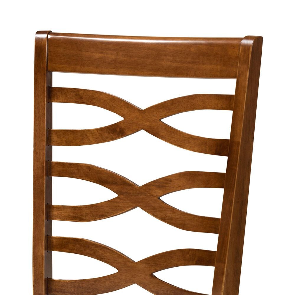 Baxton Studio Elijah Side Chair in Walnut Brown (Set of 4), , large