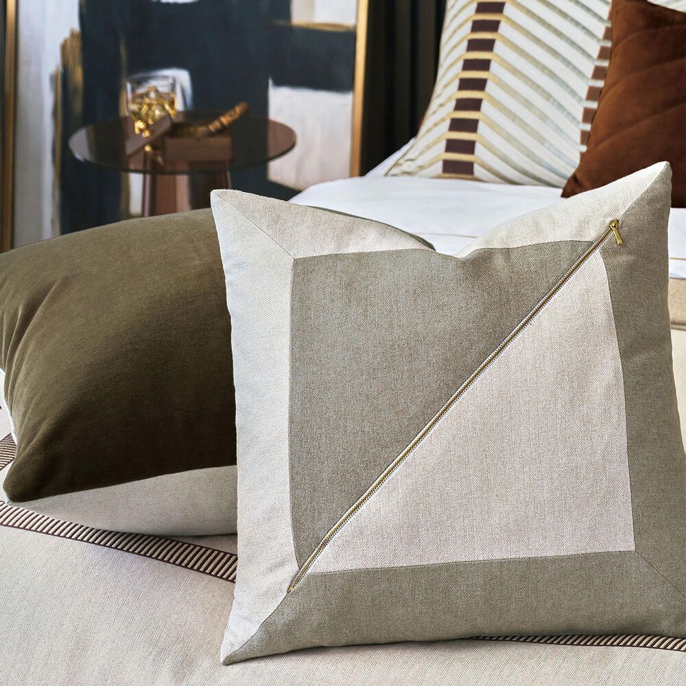 Eastern Accents Rufus 27&quot; Square Euro Pillow Sham in Bach Truffle and Hamish Khaki, , large