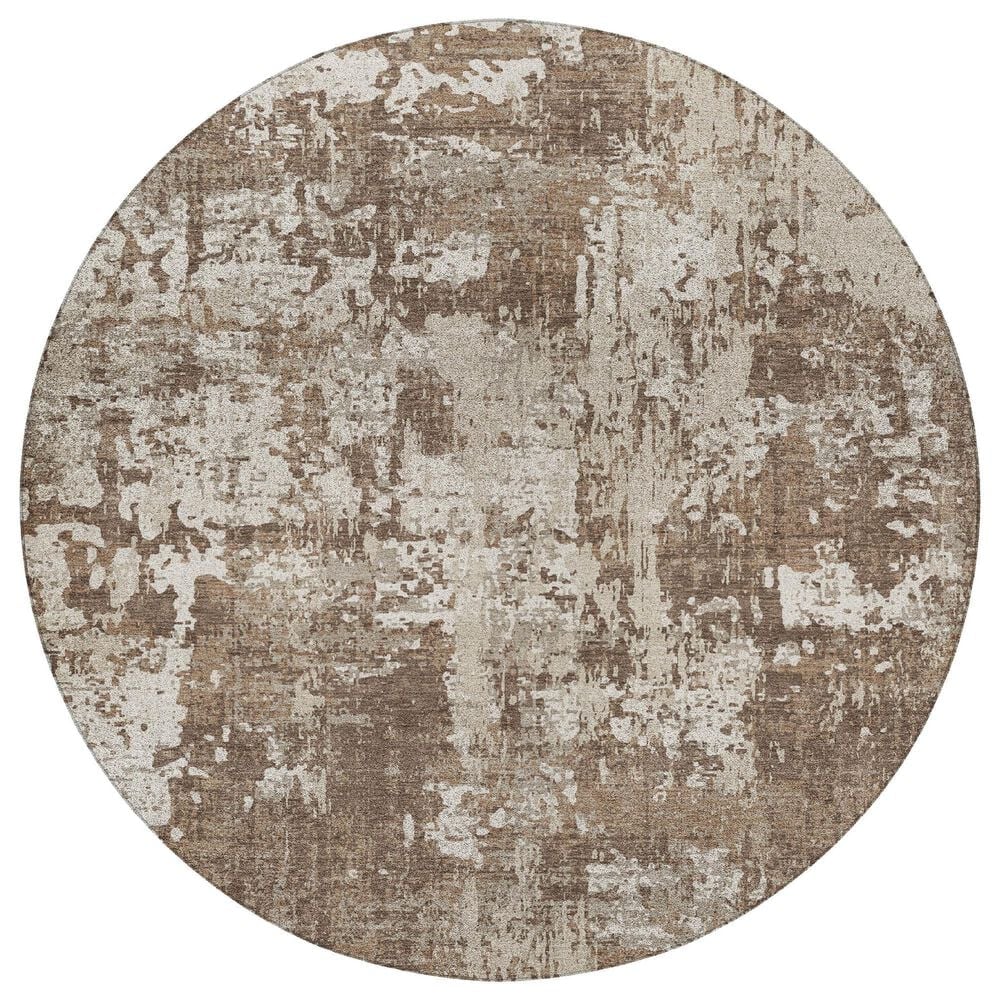 Dalyn Rug Company Kochi KC7 Brown 8" Round Area Rug, , large