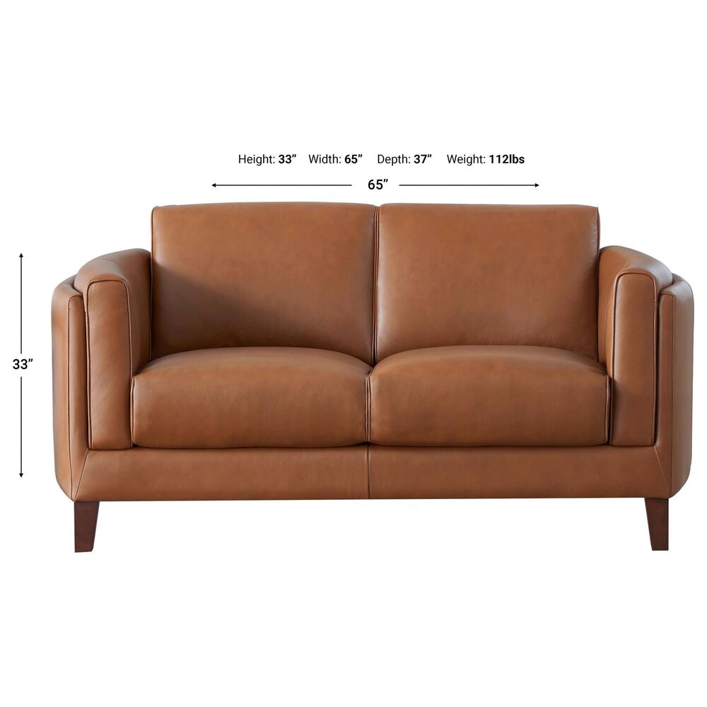 Hydeline Pacer Stationary Loveseat in Nutmeg Brown, , large