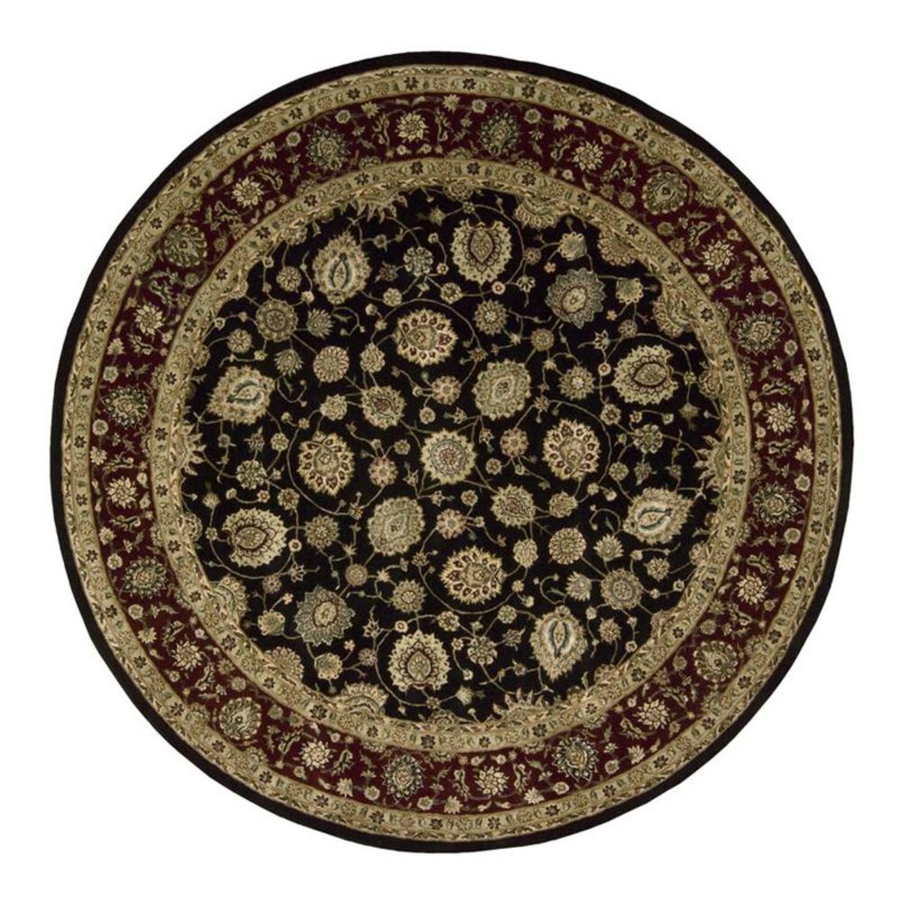 Nourison 2000-2017 8' Round Black Area Rug, , large