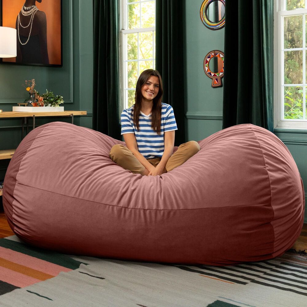 Jaxx Grand Lounger 7" Bean Bag Sofa in Mauve, , large