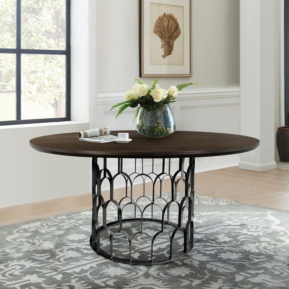 Blue River Gatsby Dining Table in Dark Gray and Black - Table Only, , large