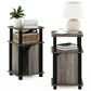 HOMLUX 3-Tier End Table with Door in French Oak Grey and Black (Set of 2), , large