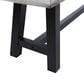 Hearth and Haven 63" Dining Bench in Light Grey Sandblast and Black Rustic, , large