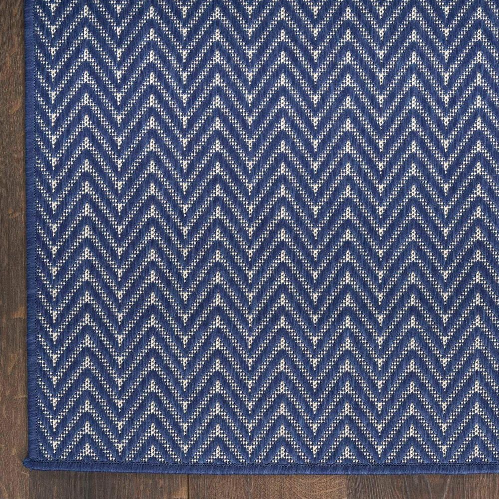 Nourison Horizon HOZ02 Navy 6&#39; x 9&#39; Indoor/Outdoor Area Rug, , large