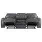 Crystal City Keily Manual Reclining Sofa with Dropdown Table in Dove Grey, , large