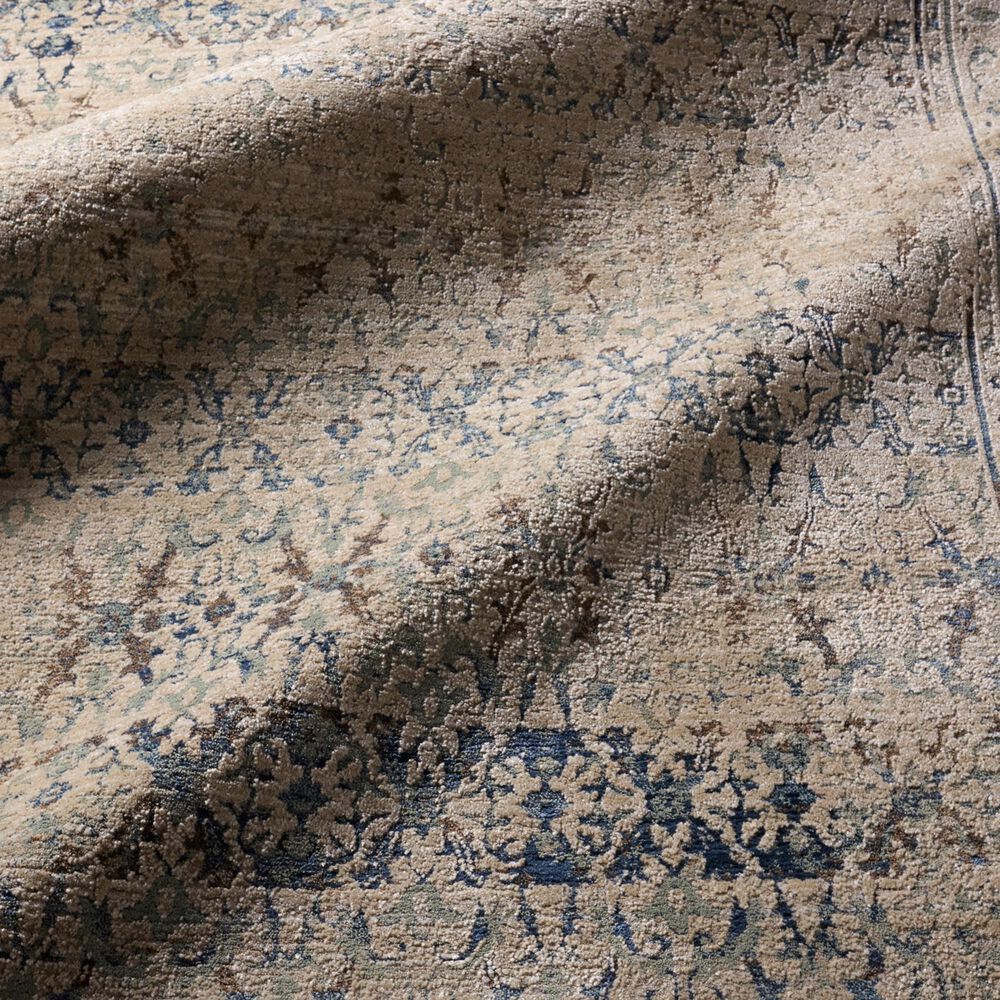Jaipur Patterned Silence Blue 3'1" x 5' Area Rug, , large