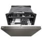 LG 24" Built-In Pocket Handle Dishwasher with SteamAssist in Black Stainless Steel, , large