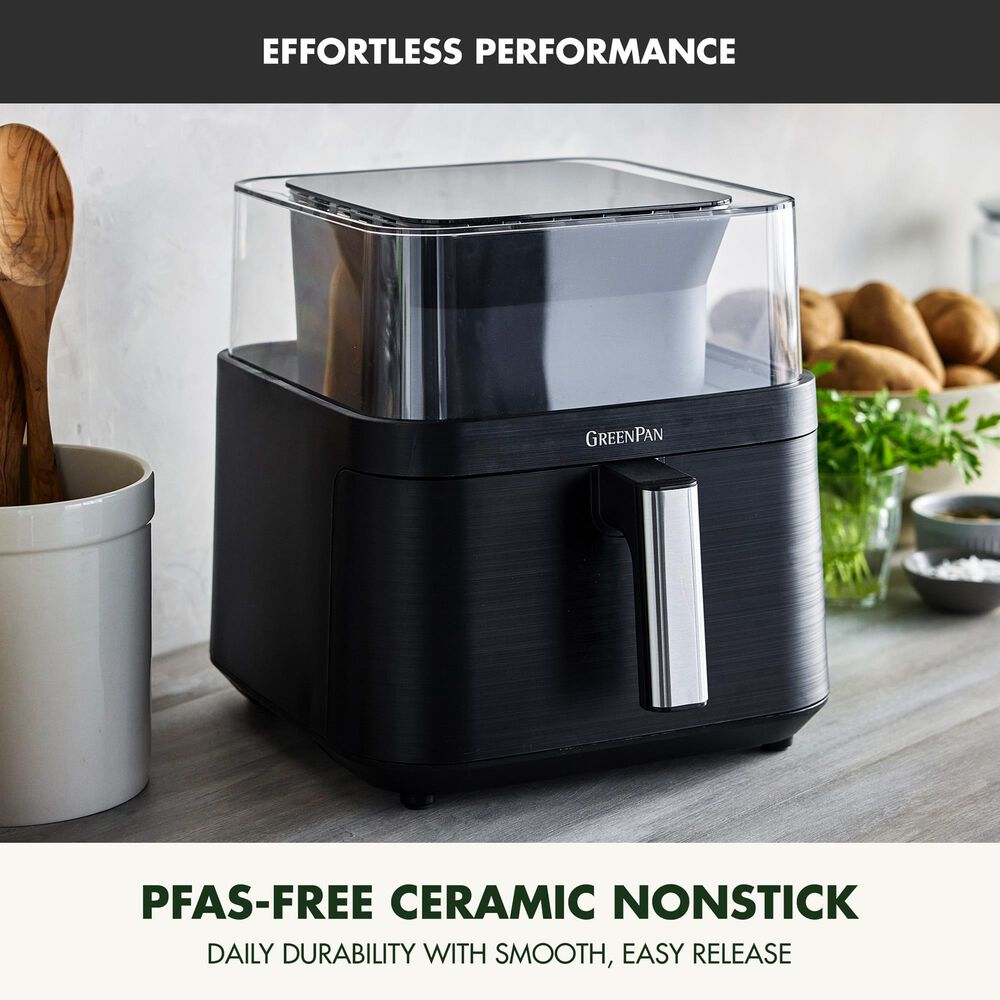 Green Pan Bistro 7 Qt. Clear View Air Fryer in Black, , large