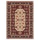 Oriental Weavers Lilihan Oriental 1802W 5"3" x 7"6" Red and Ivory Area Rug, , large