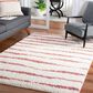 Safavieh Venus Shag VNS603V 5"3" x 7"6" Ivory and Pink Area Rug, , large