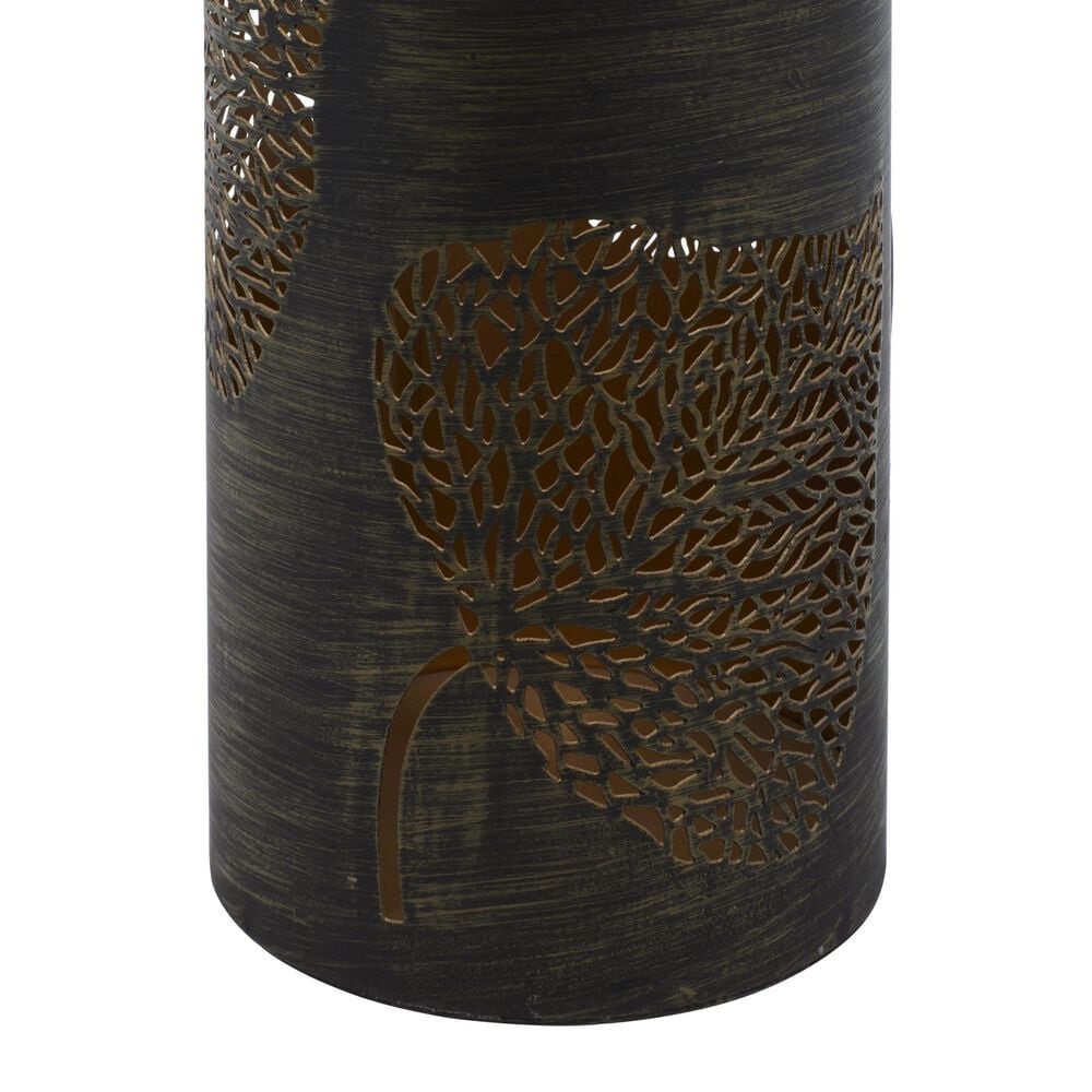 Maple and Jade Leaf Decorative Indoor/Outdoor Candle Lantern in Brushed Copper &#40;Set of 3&#41;, , large