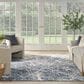 Nourison Exhale 7"10" x 9"10" Navy and Ivory Area Rug, , large