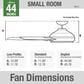 Hunter Kennicott 44" Outdoor Ceiling Fan in Fresh White, , large