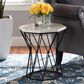 Baxton Studio Venedict End Table in White/Black, , large