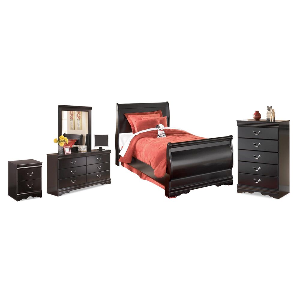 Ashley Huey Vineyard 5-Piece Twin Bedroom Set in Black, , large