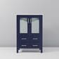 Lexora Home Volez 24" Single Bathroom Vanity in Navy Blue with 2 cm White Ceramic Top and Rectangular Sink, , large