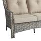 HOMLUX Outdoor Wicker Conversation Sofa in Beige, , large