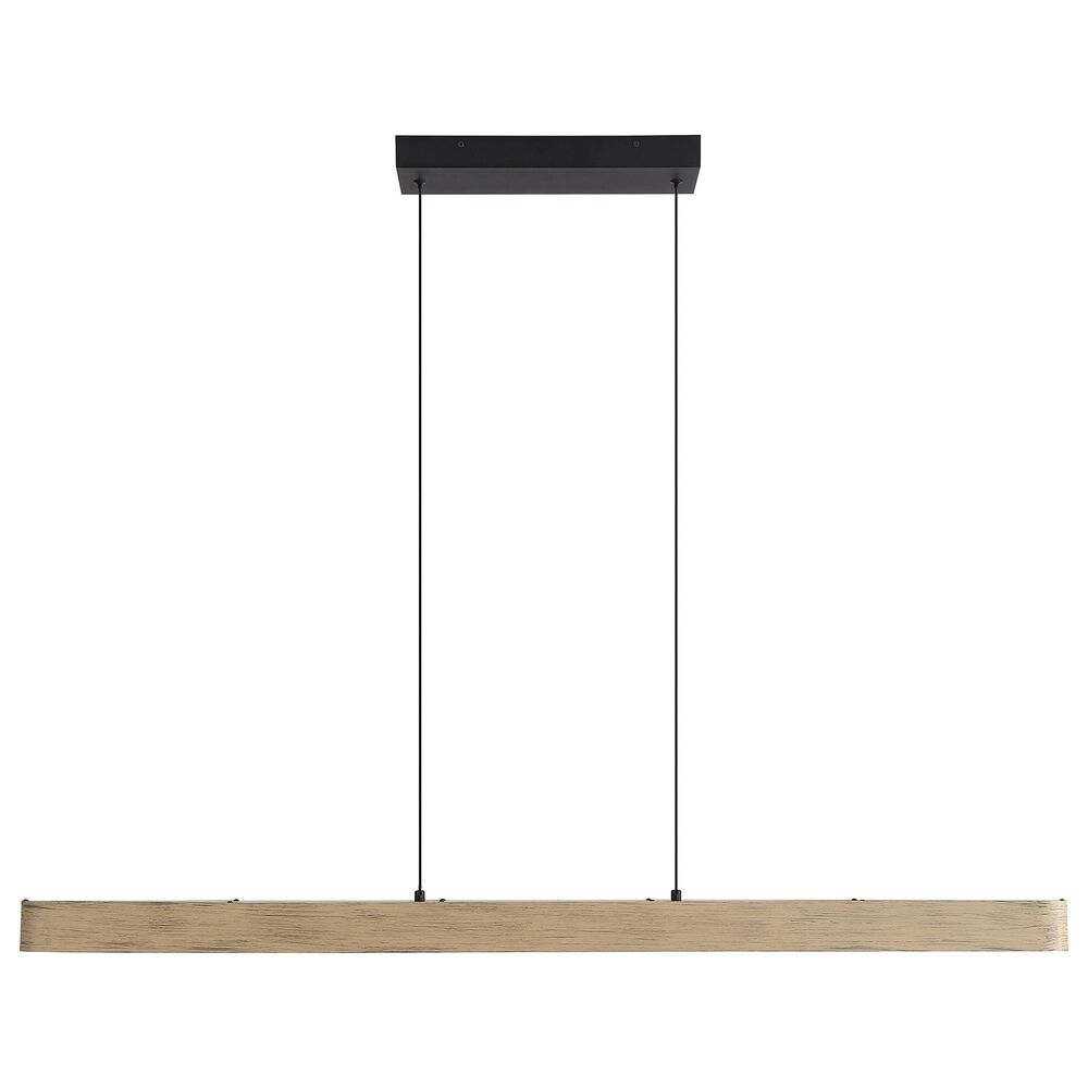 Golden Lighting Silva 1-Light Pendant in Black and Driftwood, , large