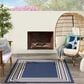 Nourison Horizon HOZ03 Navy 8" x 10" Indoor/Outdoor Area Rug, , large