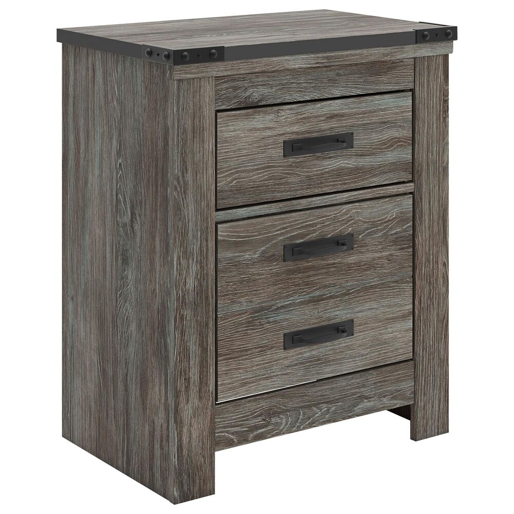 Ashley Frandern 5-Piece Twin Panel Storage Bedroom Set in Rustic Warm Gray, , large