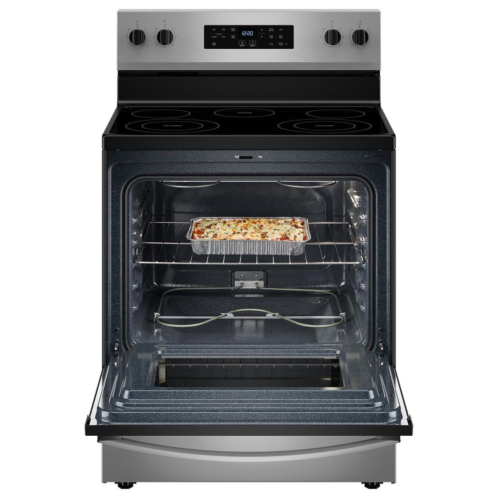 Whirlpool 5.3 Cu. Ft. Freestanding Electric Range with Steam Clean in Stainless Steel, , large