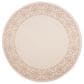 Safavieh Bermuda Floral 6"7" Round Ivory and Beige Indoor/Outdoor Area Performance Rug, , large
