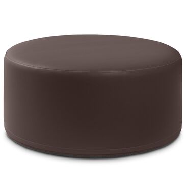 Jaxx Candler Faux Leather Ottoman in Chocolate, , large