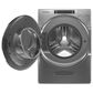 Whirlpool 4.3 Cu. Ft. Front Load Washer and 7.4 Cu. Ft. Gas Dryer Laundry Pair with Pedestals in Chrome Shadow, , large