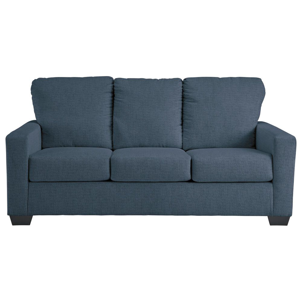 Ashley Rannis Stationary Full Sofa Sleeper in Navy, , large