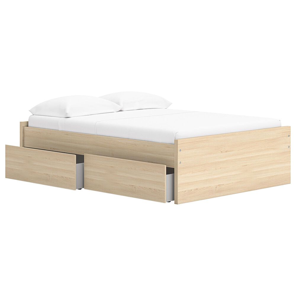 Ashley Onita Full Platform Bed with 1 Side Storage in Natural, , large
