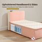 HOMLUX Plush Twin Mattress with Pink Headboard, , large