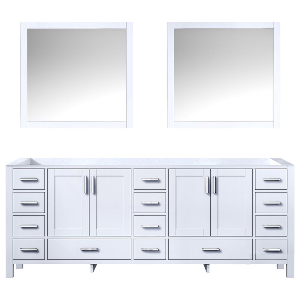 Lexora Home Jacques 84" Double Bathroom Vanity and Mirrors in White, , large