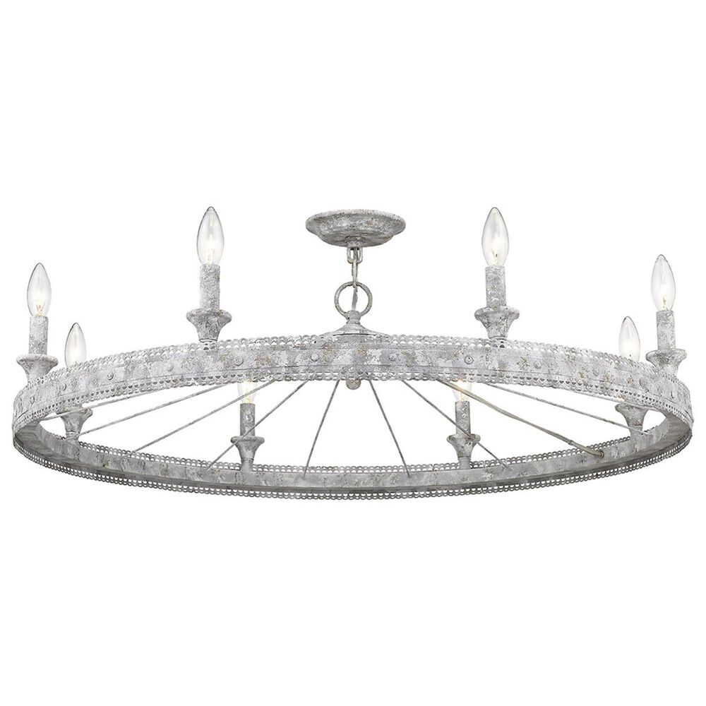 Golden Lighting Ferris 8-Light Semi-Flush in Oyster, , large
