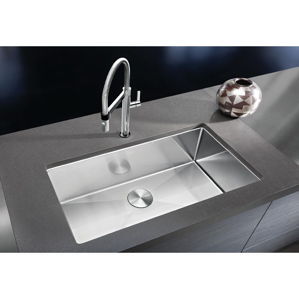 Blanco Precision 32&quot; x 20&quot; Super Single Bowl Kitchen Sink in Satin Polished, , large