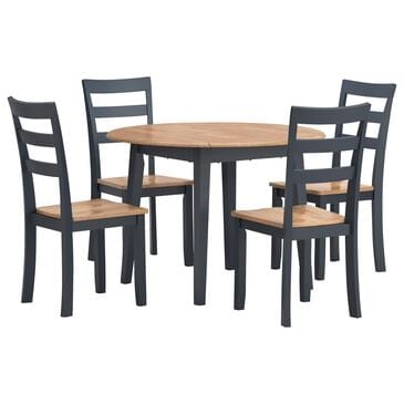 Ashley Gesthaven 5-Piece Dining Set in Natural and Blue, , large