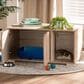 Baxton Studio Jasper 2-Door Cat Litter Box Cover House in Oak, , large