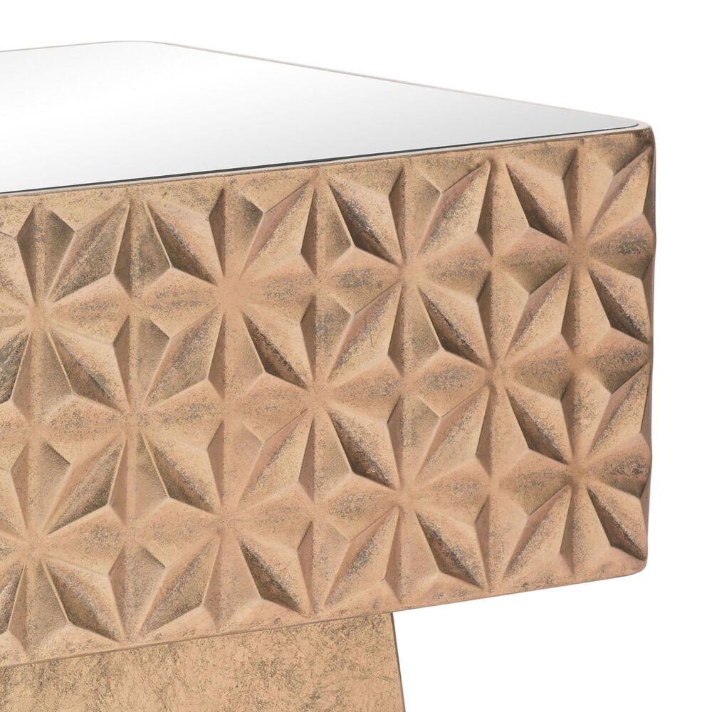 Zuo Modern Mayan Side Table in Bronze and Mirrored, , large