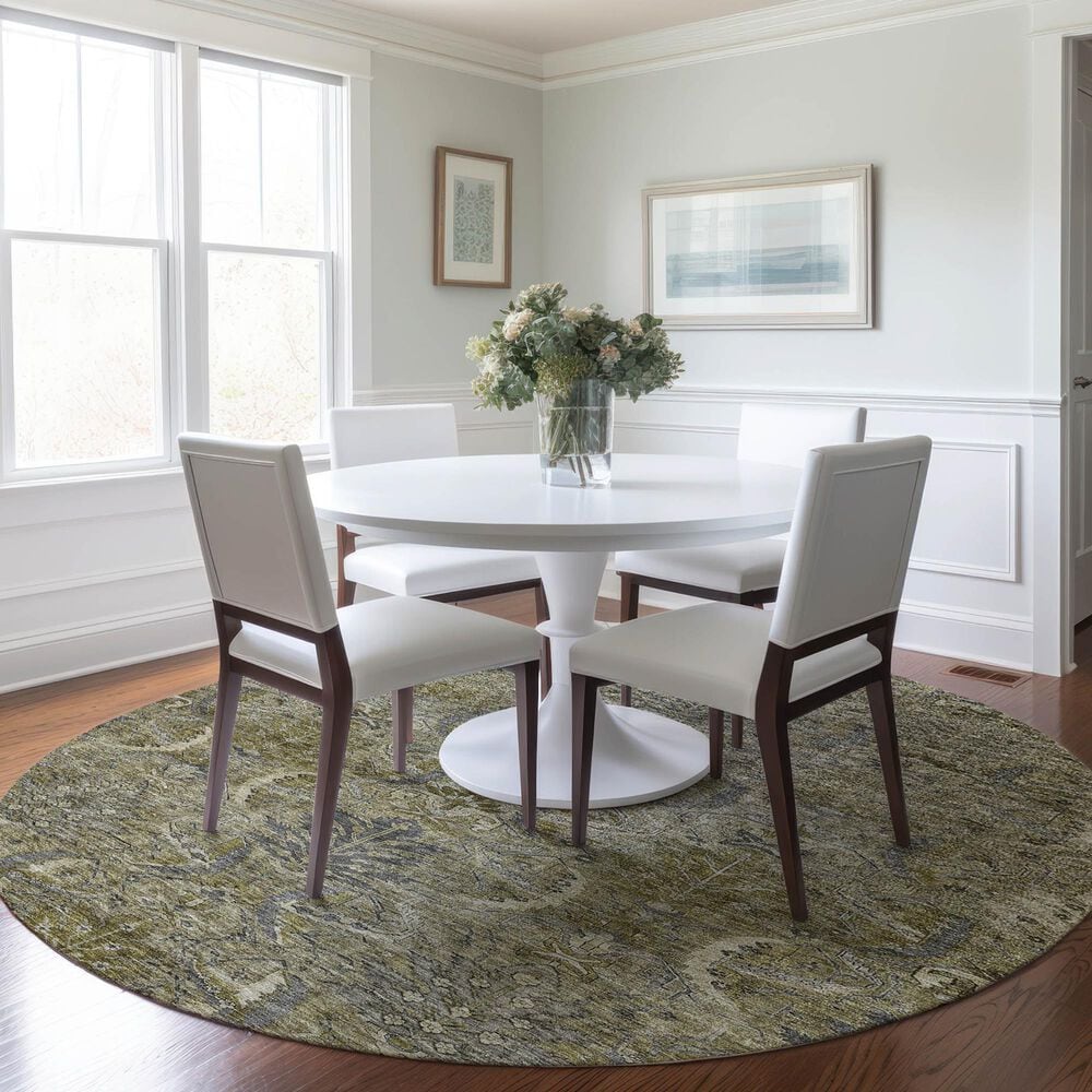 Dalyn Rug Company Solace SL7 8&#39; Round Taupe Area Rug, , large