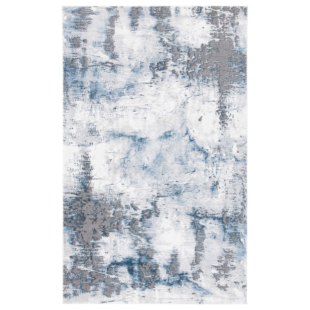 Safavieh Craft CFT850M 5"3" x 7"6" Blue and Grey Area Rug, , large