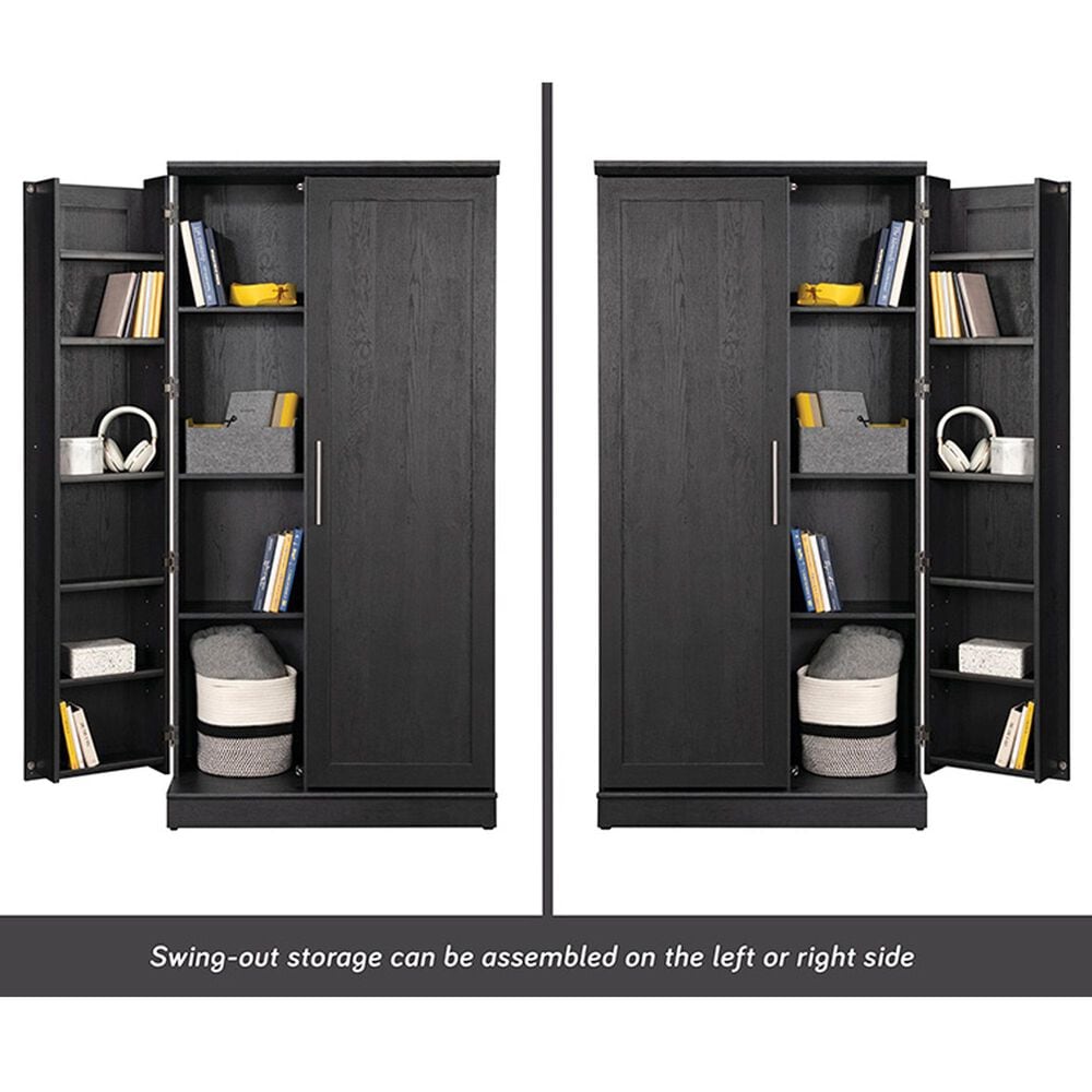 Sauder Homeplus 2-Door Storage Cabinet in Raven Oak, , large