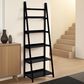 Linon Home Decor Charlotte 5-Shelf Ladder Bookcase in Black, , large