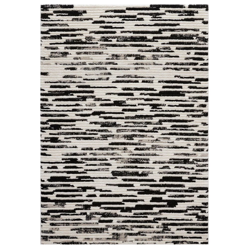 Central Oriental Etros Eden Beige and Black 5"3" x 7"3" Area Rug, , large