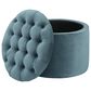 Tov Furniture Queen Velvet Storage Ottoman in Sea Blue, , large