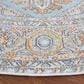 Safavieh Aria 6"7" Round Aqua and Beige Area Rug, , large