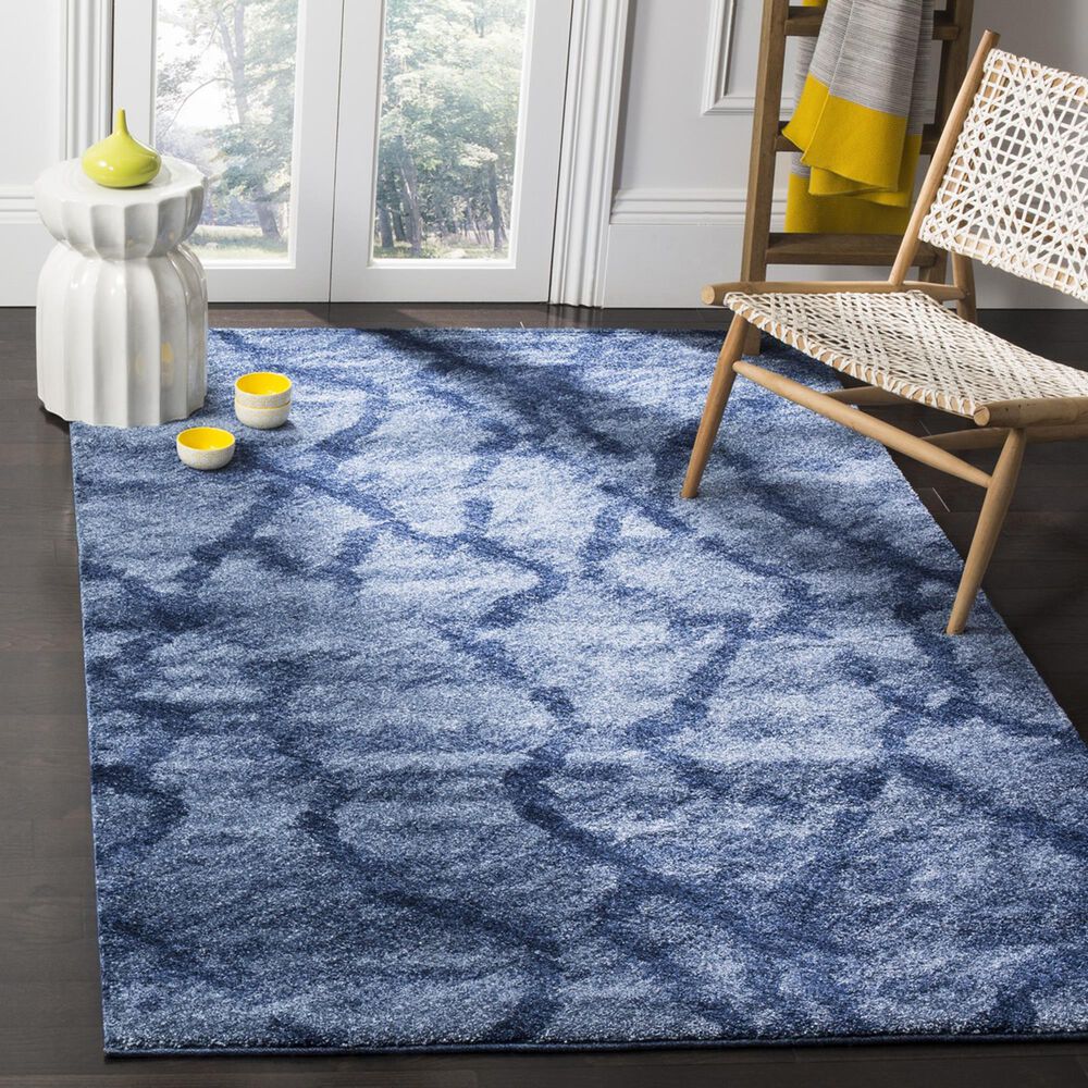 Safavieh Retro RET2144-6570 10&#39; x 14&#39; Blue and Dark Blue Area Rug, , large