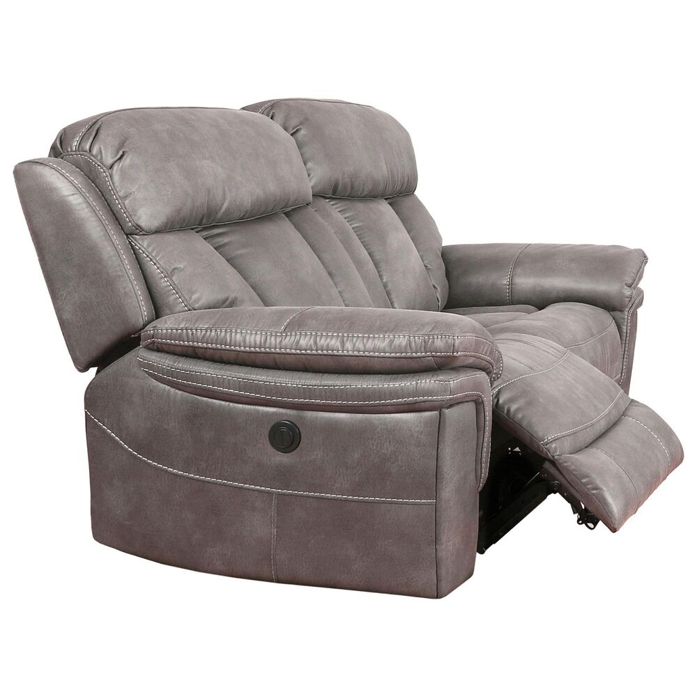 Blue River Estelle Power Reclining Loveseat in Gunmetal, , large
