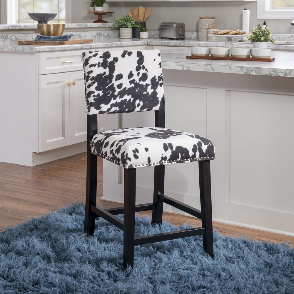 Linon Home Decor Corey Counter Stool in Black, , large