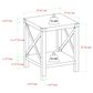 Walker Edison Barn Door Side Table in White Oak, , large
